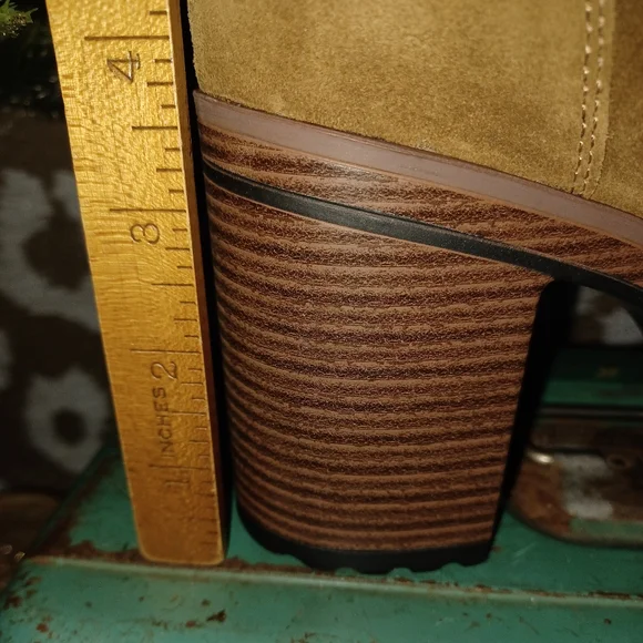 Suede Lace-Up Platform Ankle Boots in Brown - Picture 7 of 14